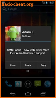 SMS Popup screenshot