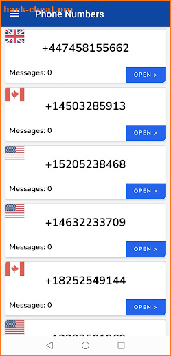 SMS Receive, Temp Phone Number screenshot