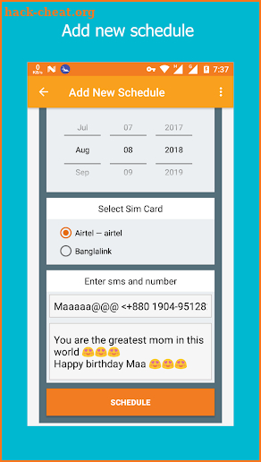 SMS Scheduler Pro screenshot