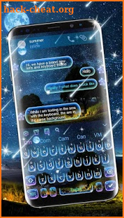 SMS Starry Moon Night Keyboard screenshot