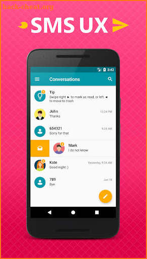 Sms UX - Fast sms app, messenger, voice to text screenshot