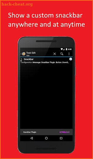 Snackbar Tasker Plugin screenshot