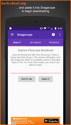 Snagscope screenshot