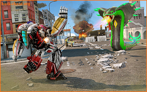 Snake Robot Car Transforming Game Robot War Games screenshot