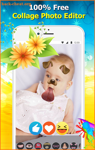 Snap Foto Face : stikers for kids - photo editor screenshot