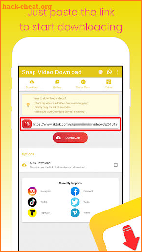 Snap Video Downloader No Watermark All SocialMedia screenshot