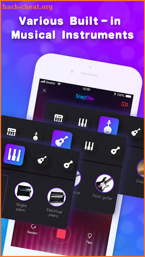 SnapOke - Play & Sing with Built-in Instruments screenshot