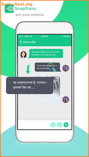 SnapTrans - language translate,  Post translate screenshot