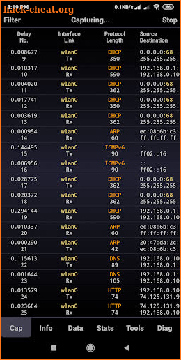 Sniffer Wicap 2 Pro screenshot