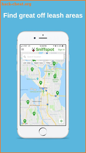 Sniffspot screenshot