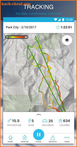 SNOCRU Ski Tracking App screenshot