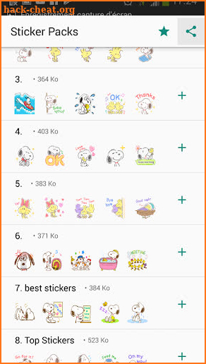 Snooopy Stickers For Whatsapp screenshot