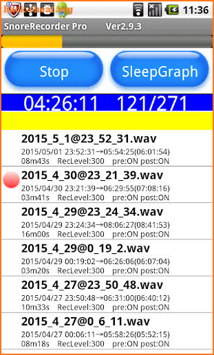 Snore Recorder Pro screenshot