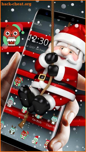 Snow Christmas Santa Claus Theme screenshot