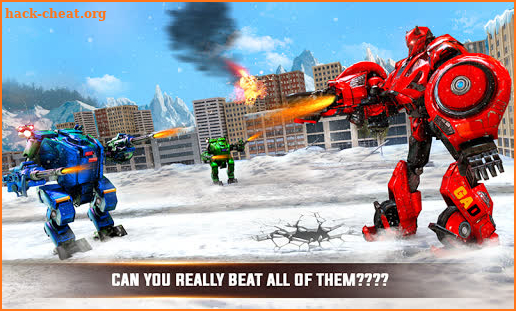 Snow Excavator Crane Transform Robot Shooting Game screenshot