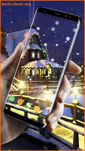 Snow Night House Live Wallpaper Free screenshot