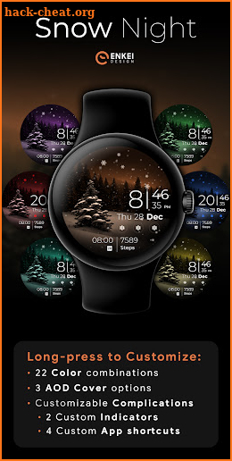 Snow Night - watch face screenshot