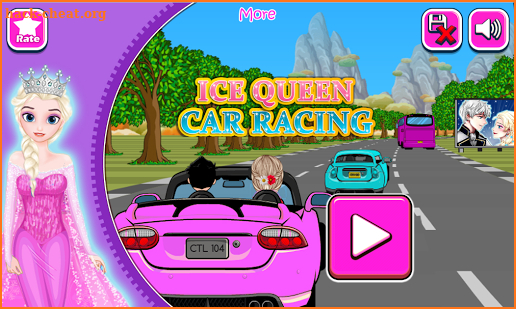 Snow Queen Car Racing screenshot