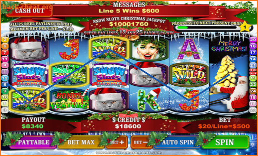 Snow Slots Merry Christmas FREE screenshot