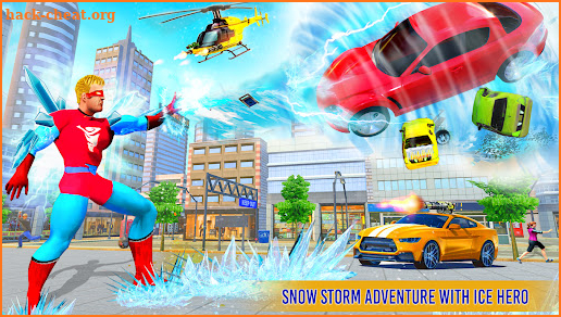 Snow storm ice hero robot game screenshot