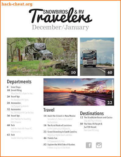 Snowbirds & RV Travelers Magazine screenshot