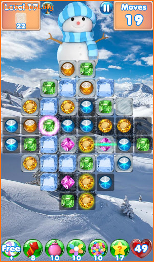 Snowman Games & Frozen Puzzles match 3 games free screenshot