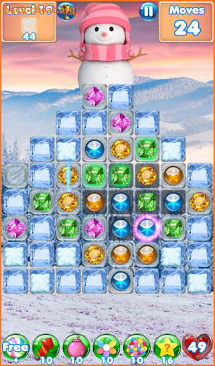 Snowman Games & Frozen Puzzles match 3 games free screenshot