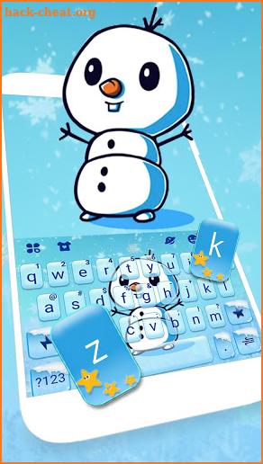 Snowman Hugs Keyboard Theme screenshot