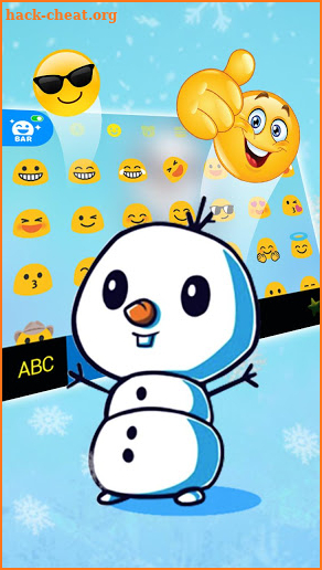 Snowman Hugs Keyboard Theme screenshot