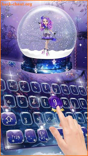 Snowy Crystal Doll Keyboard Theme screenshot