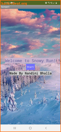 Snowy Run Game By Nandini Bhalla screenshot