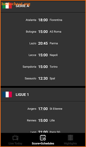 Soccer Live Score screenshot