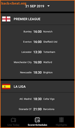 Soccer Live Score screenshot