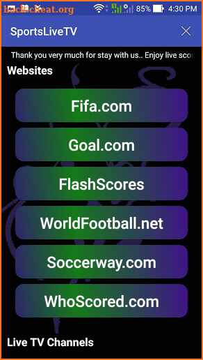 Soccer Live TV screenshot