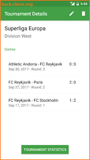 Soccer Statistics screenshot