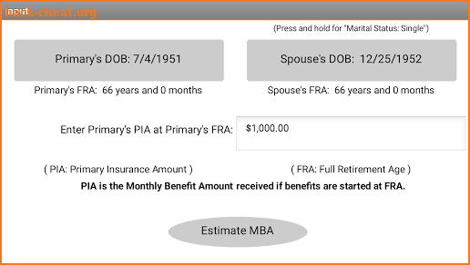 Social Security. screenshot