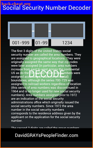 Social Security # Decoder screenshot