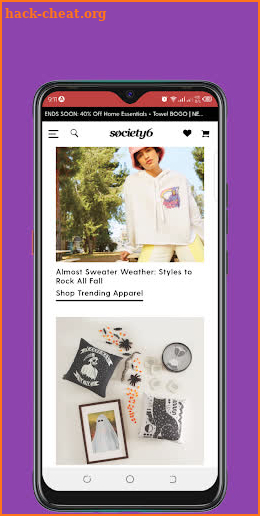 Society6 App screenshot