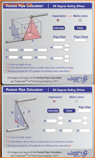 Socket Pipe Calculator screenshot