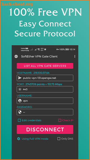 SoftEther VPN Gate Client - Free Secure Public VPN screenshot