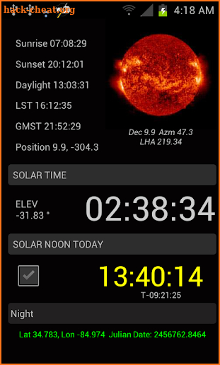 Solar Noon screenshot