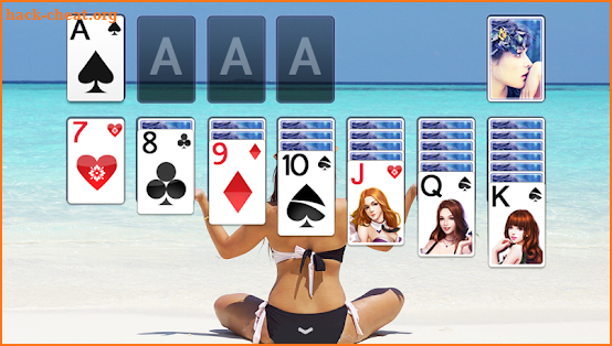 Solitaire Beach Yoga Theme screenshot