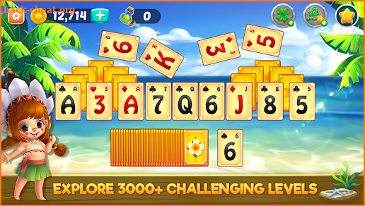 Solitaire Tripeaks Adventure - Paradise Island screenshot