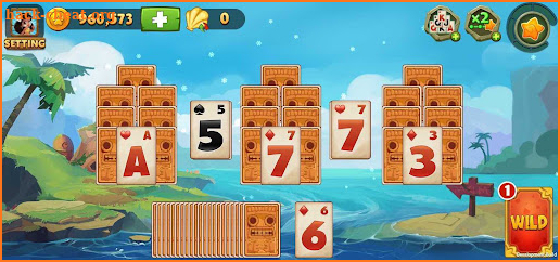 Solitaire Vacation - Tri-Peaks Island screenshot