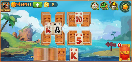 Solitaire Vacation - Tri-Peaks Island screenshot