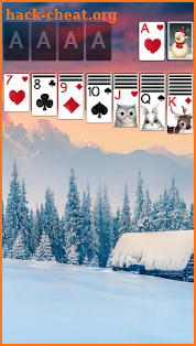 Solitaire Wintry Scene Theme screenshot