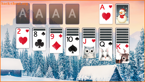 Solitaire Wintry Scene Theme screenshot