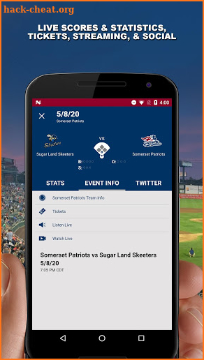 Somerset Patriots Baseball screenshot