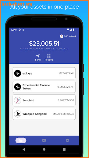 Songbirdie Wallet – SGB &Flare screenshot