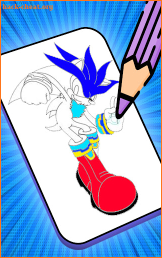 Soni Blue Hedgehog Coloring screenshot